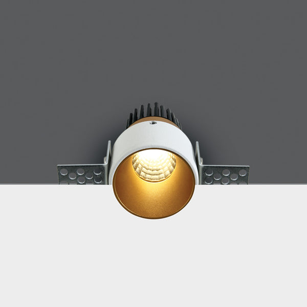 BRASS LED 3w WW 36deg 350mA IP20 DARK LIGHT TRIMLESS