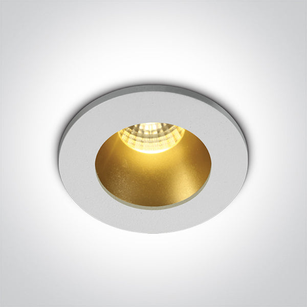 WHITE/BRASS LED WW 1W/350mA 3W/700mA DARK LIGHT