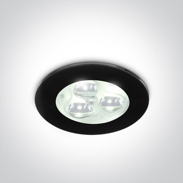 BLACK LED DAYL 3x1w 35d