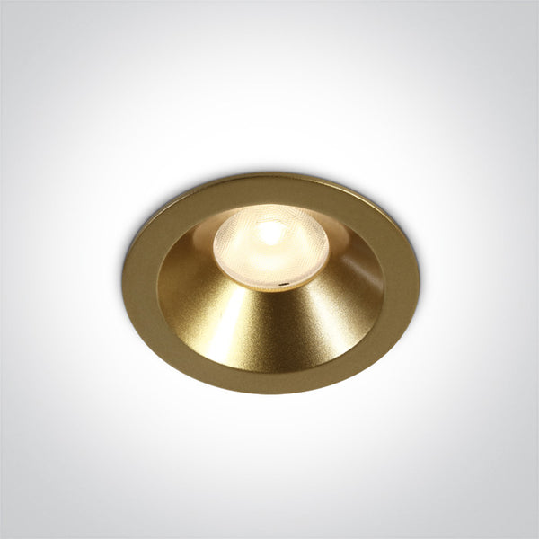 BRASS LED 8W WW 36deg IP20 230V DARK LIGHT