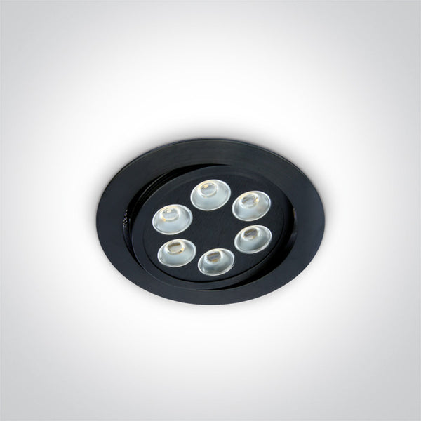 BLACK LED WARM 6x1w 35d