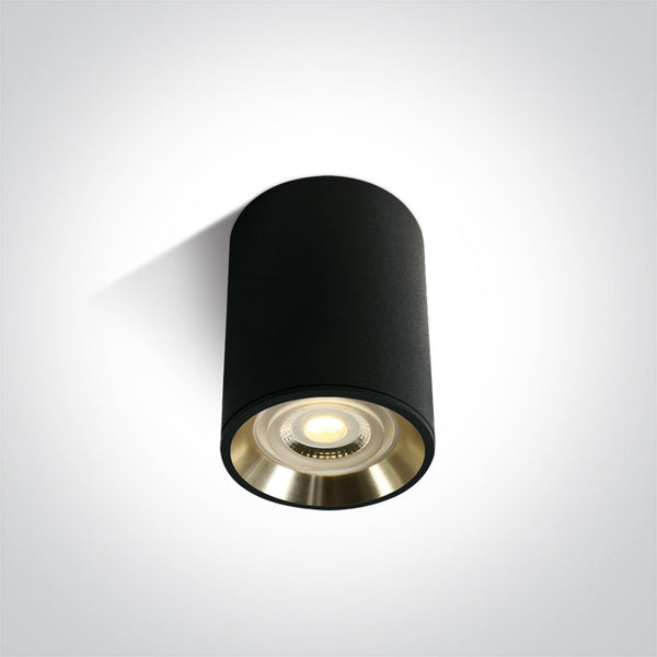 BLACK GU10 10W GOLD REFLECTOR