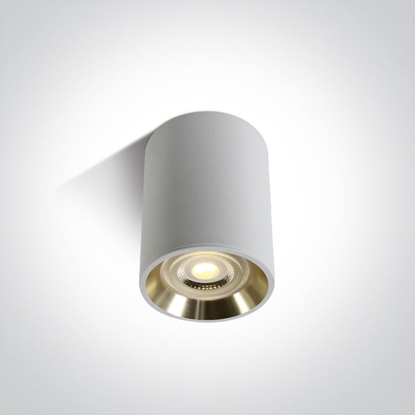 WHITE GU10 10W GOLD REFLECTOR