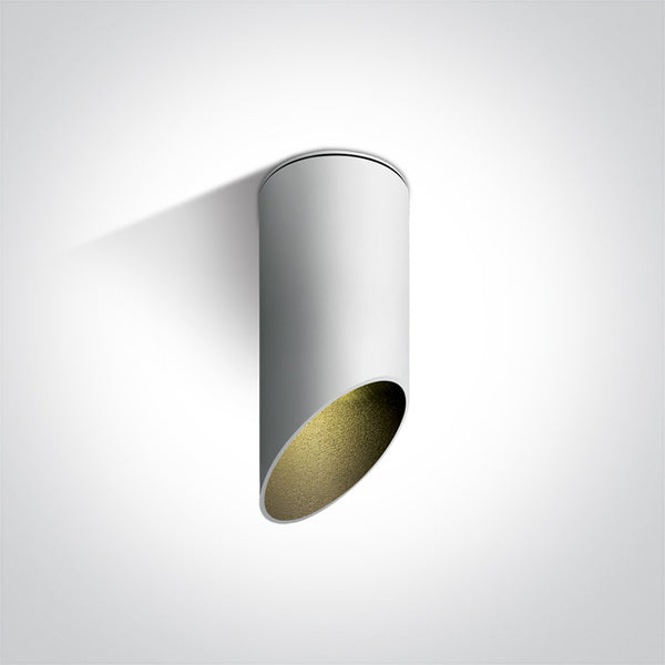 WHITE CYLINDER MR16 GU10 10w 150mm DARK LIGHT