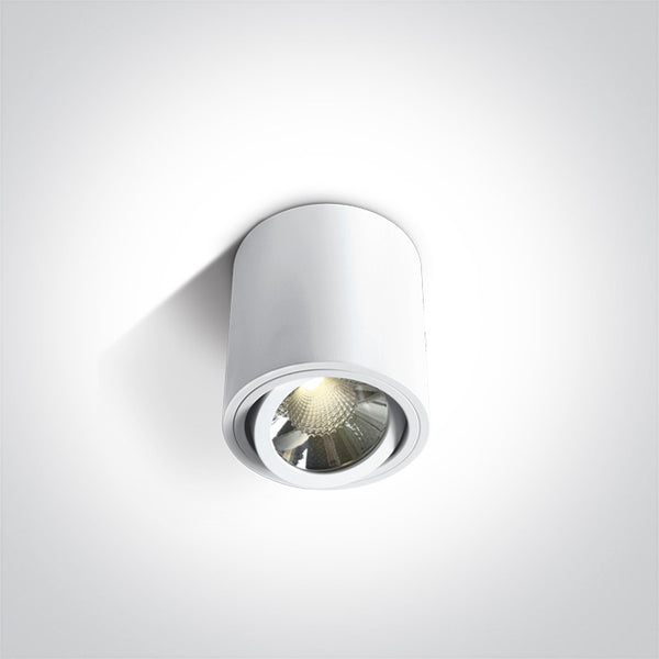 WHITE CYLINDER LED 6W WW 36deg ADJUSTABLE 230V