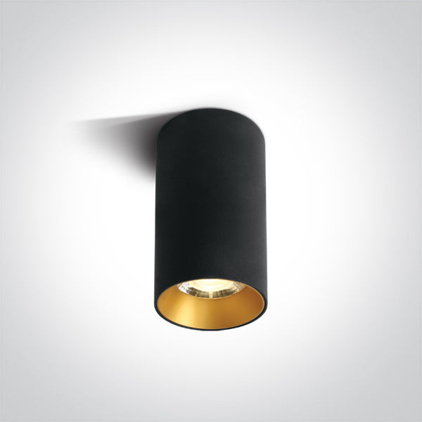 BLACK LED CYLINDER 15W WW 36deg 230V DARK LIGHT