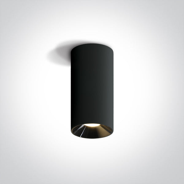 BLACK LED CYLINDER 15W WW 45deg 230V