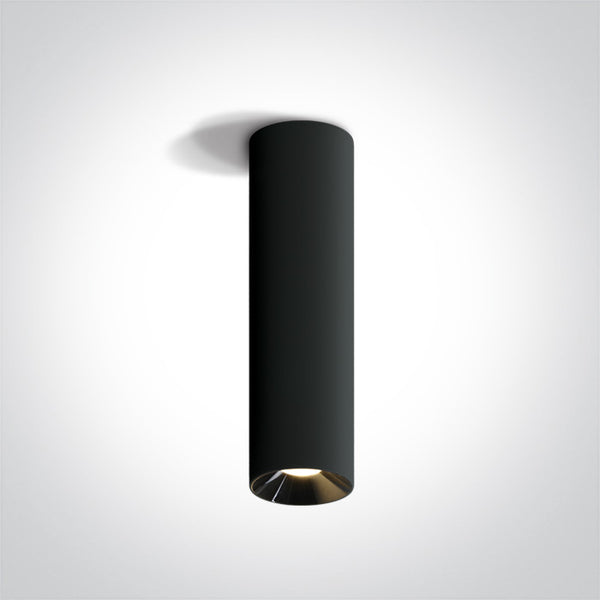 BLACK LED CYLINDER 24W WW 45deg 230V