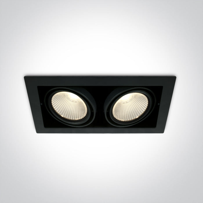 BLACK COB LED 2x30W WW 38deg 230V