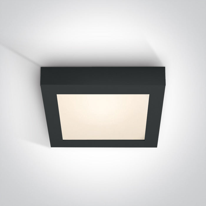 BLACK PLAFO LED 22w WW IP40 230v