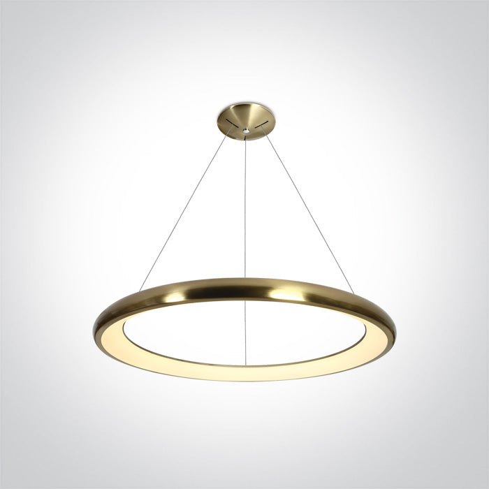 BRUSHED BRASS PENDANT LED 50W WW IP20 230V