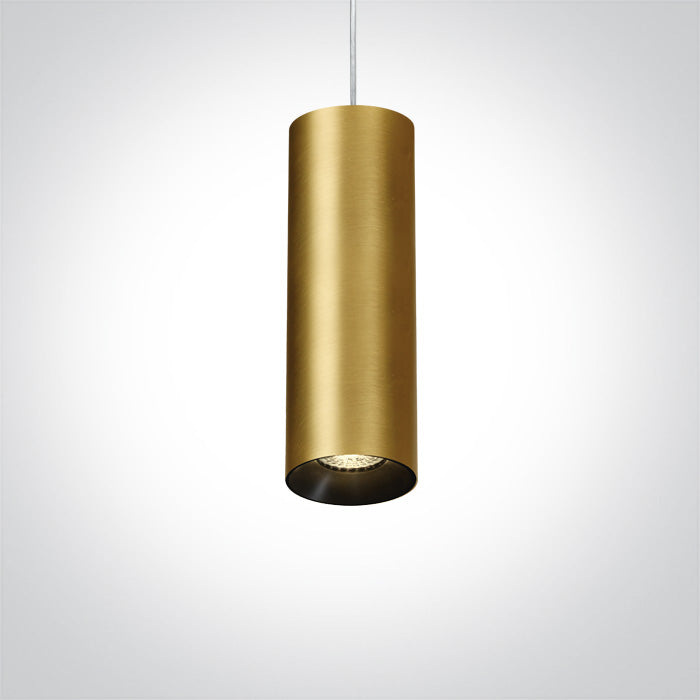 BRUSHED BRASS PENDANT GU10 10w DARK LIGHT