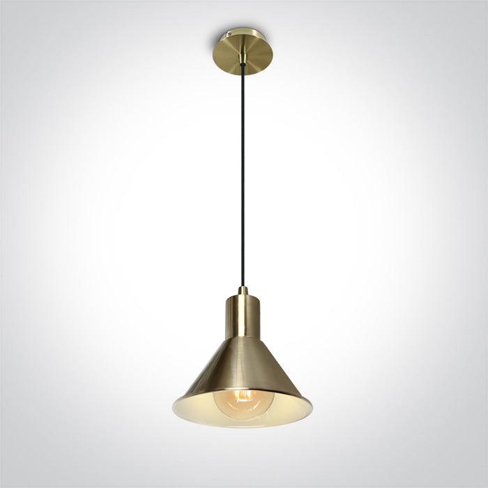 BRUSHED BRASS PENDANT 10w E27 100-240v