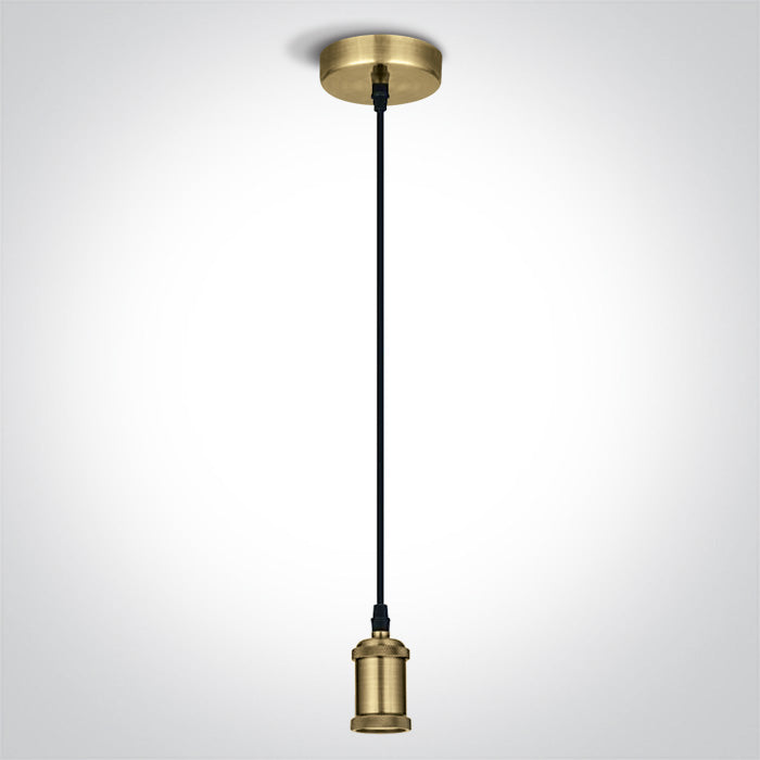 BRUSHED BRASS PENDANT 20W E27