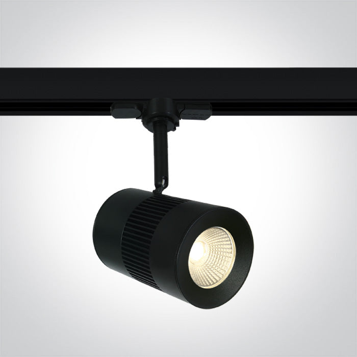 BLACK COB LED 15w WW TRACK SPOT 45deg 230v