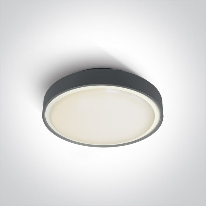 ANTHRACITE LED PLAFO 24w WW IP65 230v