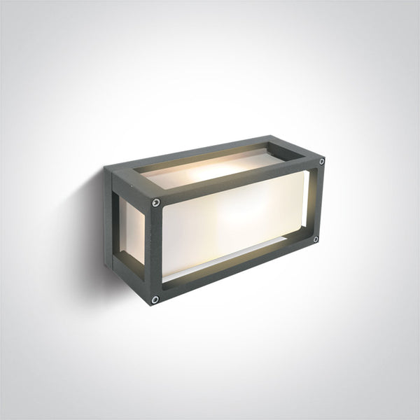 GREY LED 7W WALL LIGHT WW IP54 230V